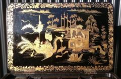 19th Century Lacquer Work Table 28h 25w 16¼d _26.JPG
